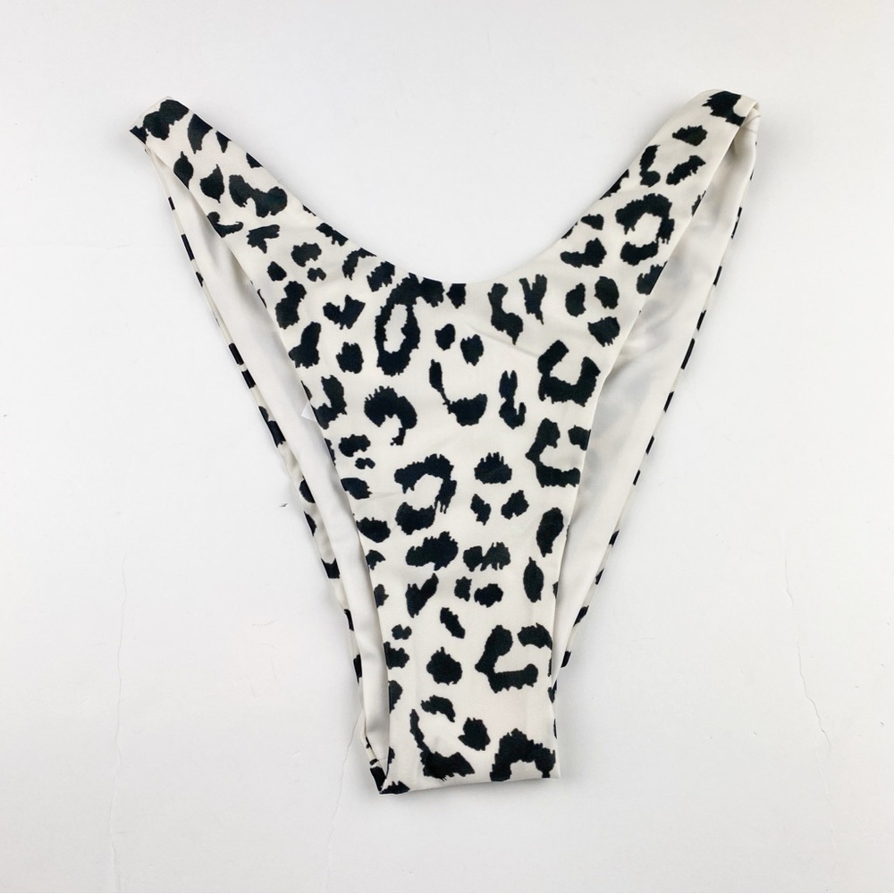 Aerie Super High Cut Cheekier Bikini Bottom Animal Print Size S NWT